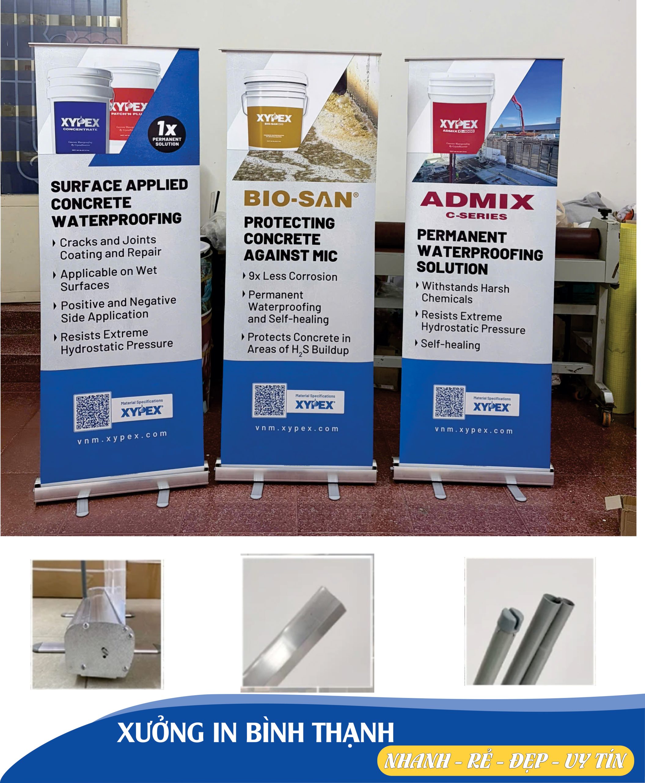 kích thước standee cuốn